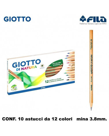 GIOTTO PASTELLO NATURA 12COL. [10PZ]