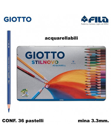 GIOTTO PASTELLO STILNOVO 36COL.MET. ACQUARELLO