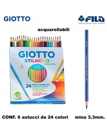 GIOTTO PASTELLO STILNOVO 24COL. ACQUARELLO [6PZ]