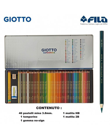 GIOTTO PASTELLO SUPERMINA 50PZ. METALLO