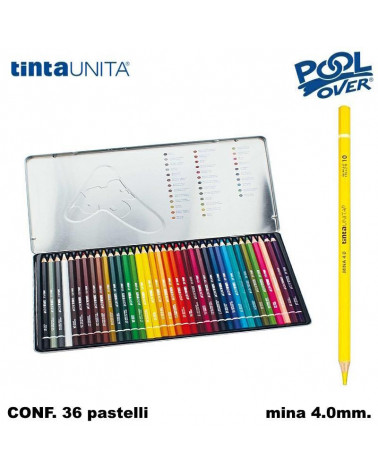 TINTA UNITA PASTELLO 36COL. SCATOLA METALLO 42918