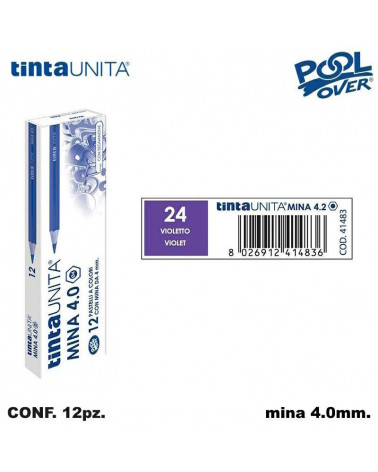 TINTA UNITA PASTELLO MINA 4MM. VIOLETTO 24 41483 [12PZ]