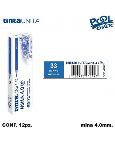 TINTA UNITA PASTELLO MINA 4MM. BLU AVIO 33 41842 [12PZ]