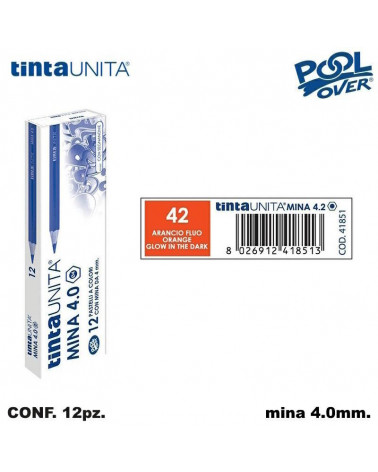 TINTA UNITA PASTELLO MINA 4MM. ARANCIO FLUO 42 41851 [12PZ]