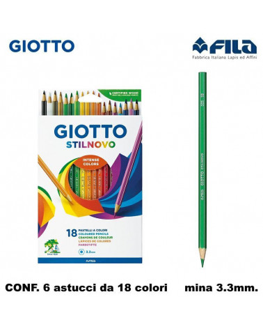 GIOTTO PASTELLO STILNOVO 18COL[6PZ]