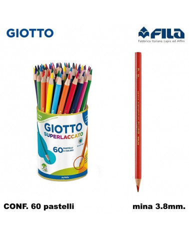 GIOTTO PASTELLO SUPERLACCATO BARATTOLO 60PZ.