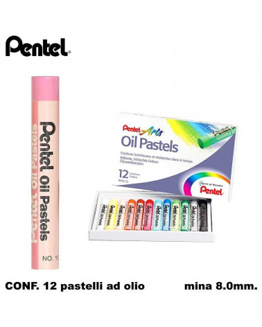 PENTEL PASTELLO OLIO 12COL.