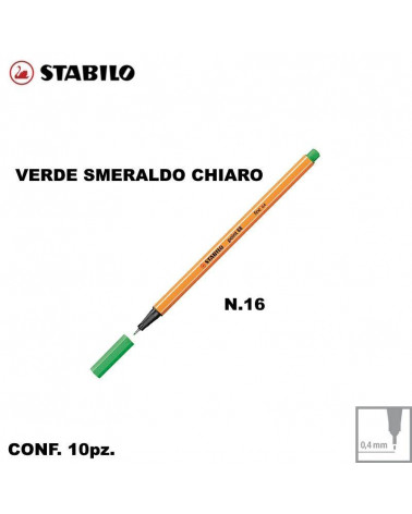 STABILO POINT 88 N.16 VERDE SMERALDO CHIARO [10PZ]