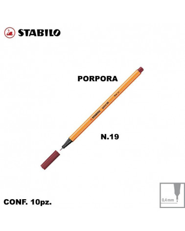 STABILO POINT 88 N.19 PORPORA [10PZ]