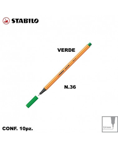 STABILO POINT 88 N.36 VERDE [10PZ]