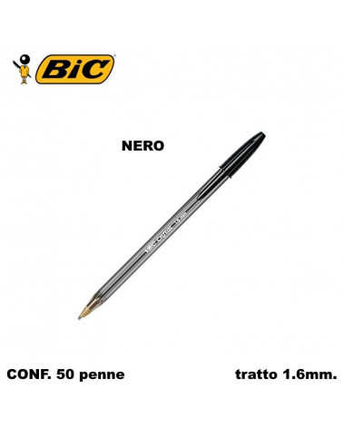 BIC SFERA CRISTALL LARGE 1,6 50PZ. NERO
