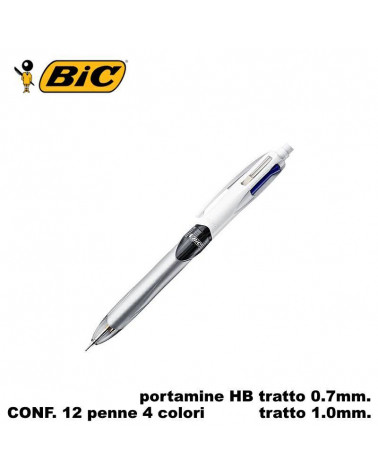 BIC SFERA 4 COLORI 3+1HB 12PZ.