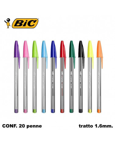 BIC SFERA MULTICOLOR 1,6 20PZ. CLASSIC