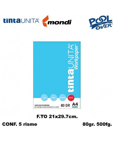 TINTA UNITA WORKPAPER CARTA A4 80gr. 500fg. FOTOCOPIE 20575 [5PZ]