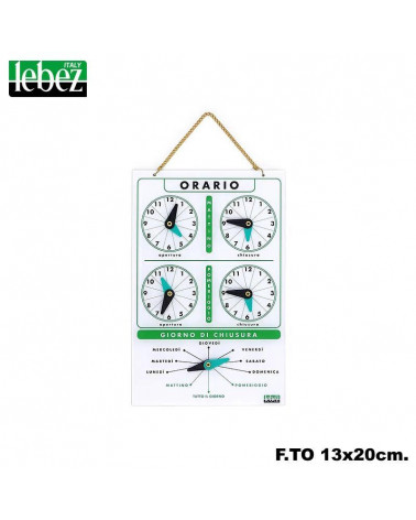 LEBEZ CARTELLO ORARIO IN ACRILICO 4506