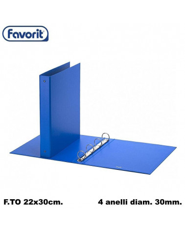 FAVORIT RACCOGLITORE 22X30 030 AZZURRO-4 ANELLI