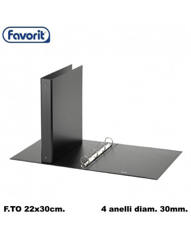 FAVORIT RACCOGLITORE 22X30 030 NERO-4 ANELLI