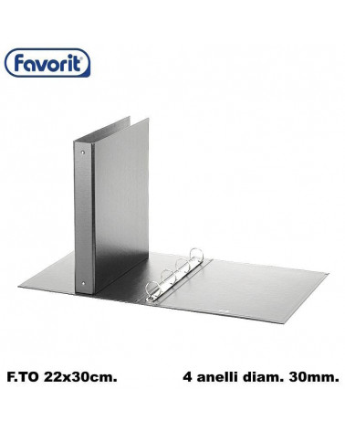 FAVORIT RACCOGLITORE 22X30 030 GRIGIO METAL-4 ANELLI