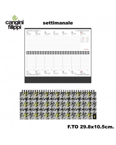 CANGINI FILIPPI AGENDA SETTIMANALE 29,8X10,5 I30UQ