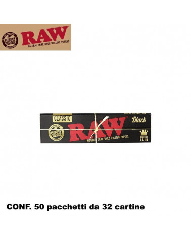 RAW CARTINE CLASSIC SLIM BLACK 32PZ x [50CF] (1600)