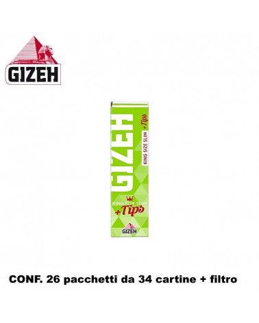 GIZEH CARTINE VERDI KS + FILTRO 34PZ. x [26CF] (1768)