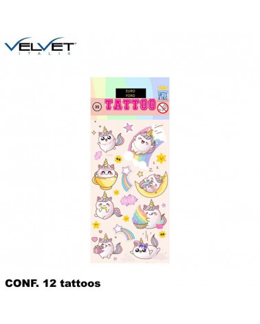 VELVET TATTOOS UNICORN KAWAII 6PZ. 0074