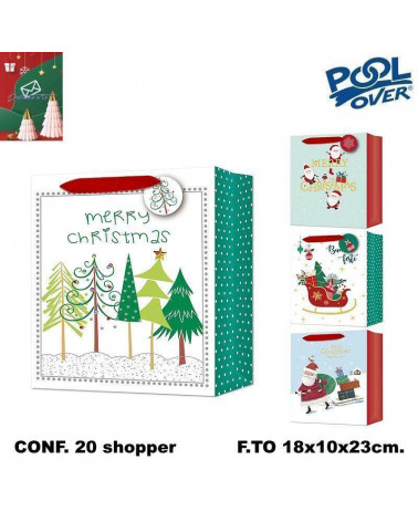 DEDICATO A TE SHOPPER NATALE DELUXE M 23x18x10 [20PZ]