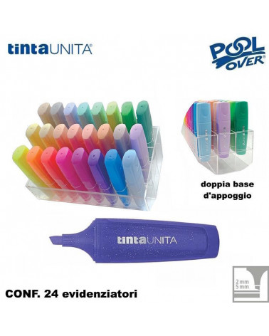 TINTA UNITA EVIDENZIATORE PALETTE SET 24col.