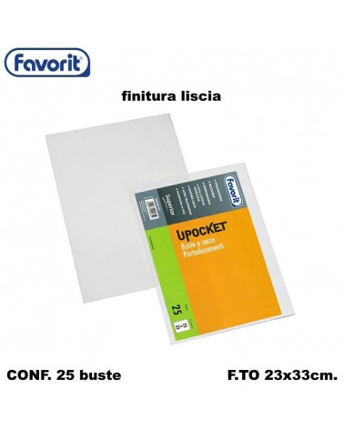 FAVORIT BUSTE TRASPARENTI 23X33 [25PZ]