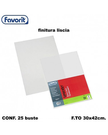 FAVORIT BUSTE TRASPARENTI 30X42 [25PZ]