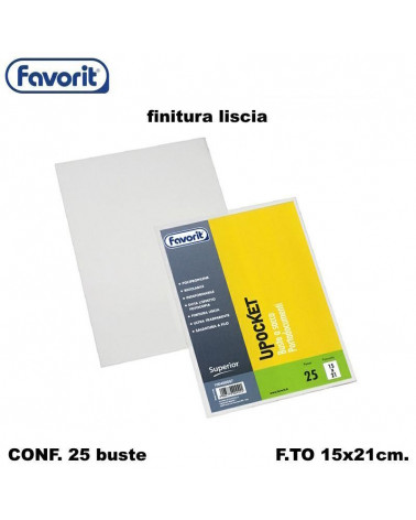 FAVORIT BUSTE TRASPARENTI 15X21 [25PZ]