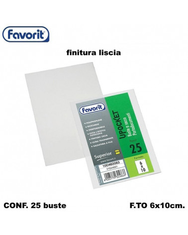 FAVORIT BUSTE TRASPARENTI 6X10 [25PZ]