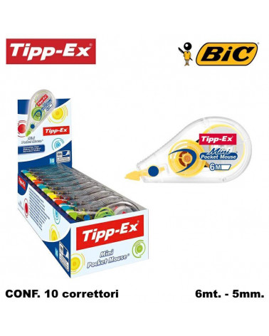 BIC CORRETTORE TIPP-EX 10PZ. NASTRO-MINI-6M
