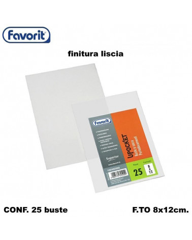 FAVORIT BUSTE TRASPARENTI 8X12 25PZ.