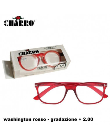 OCCHIALI EL CHARRO WASHINGTON ROSSO +2.00