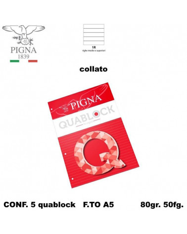 QUABLOCK A5 BIANCO  1R [5PZ]