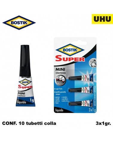 UHU COLLA BOSTIK SUPER MINI 3x1gr. [10PZ]