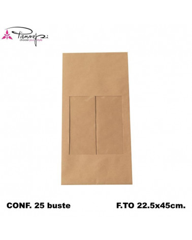 PNP BUSTE PER PANETTONE CON FINESTRA 22,5x45  [25PZ]