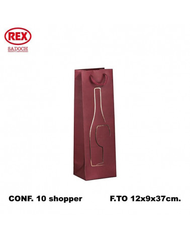 SADOCH BORSE IN CARTA CON STAMPA A CALDO SHOPPER 12X9 175D [10PZ]