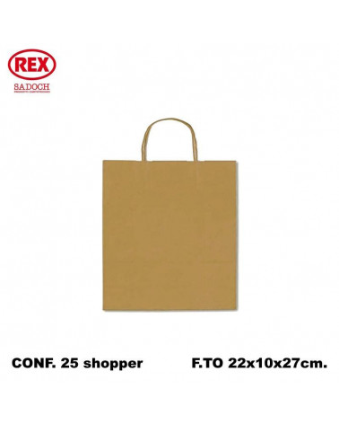 SADOCH BUSTE REGALO C/MANICO 22L 27H 10D  ORO-SHOPPER [25PZ]