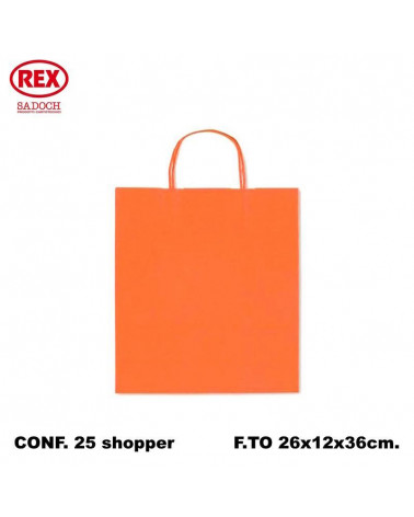 SADOCH BUSTE REGALO C/MANICO 26L 36H 12D ARANCIO-SHOPPER [25PZ]