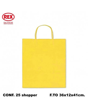 SADOCH BUSTE REGALO C/MANICO 36L 41H 12D  GIALLO-SHOPPER [25PZ]