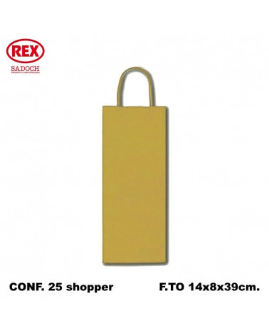 SADOCH BUSTE VINO C/MANICO BOTT.14L 39H 8D  ORO-SHOPPER [25PZ]