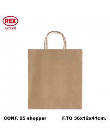 SADOCH BUSTE REGALO C/MANICO 36L 41H 12D AVANA SHOPPER [25PZ]