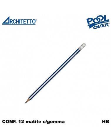 ARCHITETTO MATITA TRIANGOLARE SLIM CON GOMMA HB [12PZ]