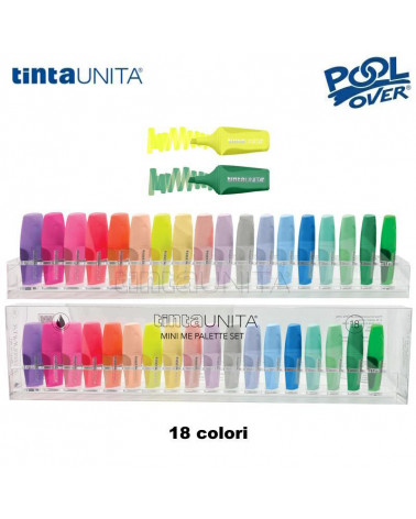 TINTA UNITA MINI EVIDENZIATORE PALETTE SET 18col.