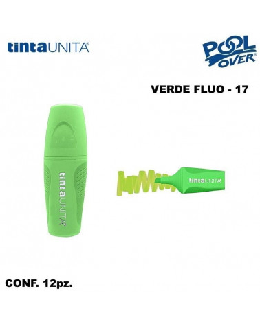 TINTA UNITA MINI EVIDENZIATORE PALETTE VERDE FLUO 17 12PZ.