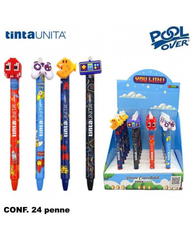 TINTA UNITA ESP 24 PENNA CANCELLABILE BLU CLICK CLAK GAME