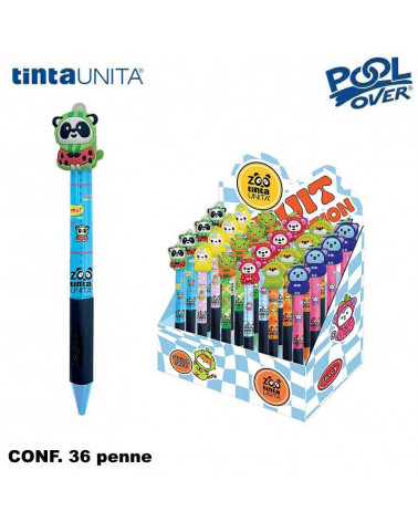 TINTA UNITA ZOO ESP 24 PENNA TWIST CANCELLABILE BLU