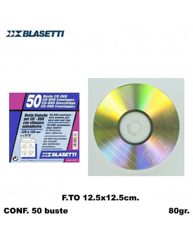 BLASETTI BUSTE BIANCHE PER CD 0670-POSTALI 50PZ